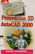 36 jam belajar komputer Pemodelan 3D dalam autocad 2000