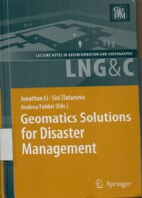 Geomatics solutions for disaster management