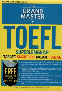 Image of Grand master of TOEFL: superlengkap target score 600 dalam 1 bulan