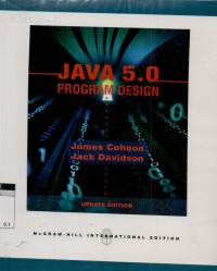 Image of Java 5.0 program design: an introduction to programming and object