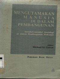 Mengutamakan manusia di dalam pembangunan