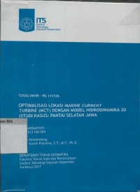 Optimalisasi Lokasi Marine Current Turbine (MCT) dengan Model Hidrodinamika 3D