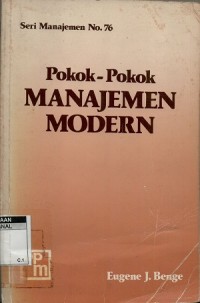 Pokok-pokok manajemen modern