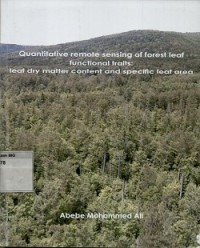 Quantitative remote sensing of forest leaf fuctional traits : leaf dry matter content and specific leaf area