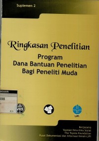 Ringkasan penelitian program dana bantuan penelitian bagi peneliti muda