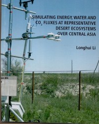 Simulating energy, water and CO2 fluxes at representative desert ecosystems over Central Asia