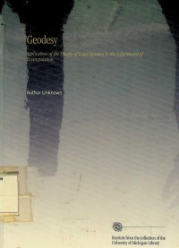 Geodesy: application of the theory of leasqsquares to the adjusment of triangulation