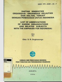 Daftar singkatan organisasi-organisasi kelautan dan hal-hal terkait dengan penekanan untuk Indonesia