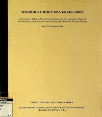 Working Group Sea Level 2006