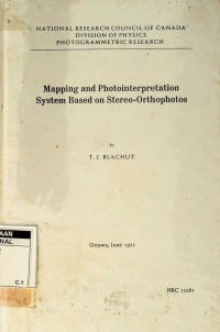 Mapping and photointerpretation system based on stereo-orthophotos