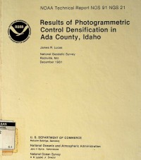 Result of photogrammetric control densification in ada county, Idaho