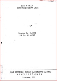 Image of Buku petunjuk pemakaian program Cocos (Dok.No.01/1981)