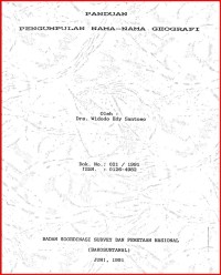 Image of Panduan pengumpulan nama-nama geografi (Dok.No.21/1991)