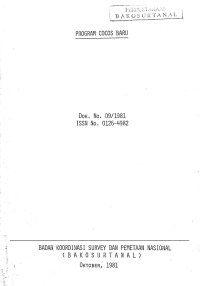 Image of Program cocos baru (Dok.No.09/1981)