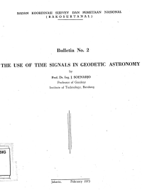 Image of The Use of time signals in geodetic astronomy (Bulletin No.2)