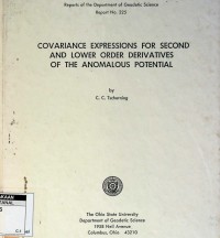 Covariance expressions for second and lower order derivatives of the Anomalous potential