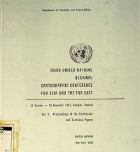 Third united nations regional cartographic conference for Asia and the Far East, 27 October - 10 November 1961, Bangkok Thailand