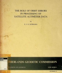 Role of orbit errors in processing of satellite altimeter data