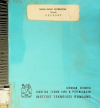 Dasar-dasar matematika untuk geodesi