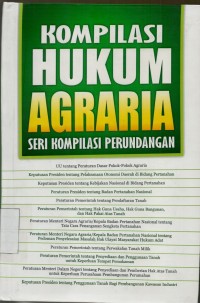 Image of Kompilasi hukum agraria: seri kompilasi perundangan