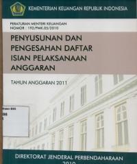 Penyusunan dan pengesahan daftar isian pelaksanaan anggaran