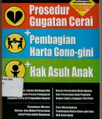 Prosedur gugatan cerai + pembagian harta gono gini + hak asuh anak